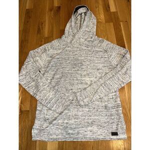 Gray White Outpost Makers‎ Marked Textured Hoodie Hooded Men's Size Medium